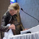 Hillary Clinton hugs Zianna Oliphant, 9, after speaking during a service at Little Rock AME Zion Church in Charlotte, N.C., on Oct. 2, 2016. The fourth-grader spoke recently at a Charlotte City Council meeting about racial injustice after the fatal police shooting of Keith Lamont Scott.
BRENDAN SMIALOWSKI/AFP/Getty Images